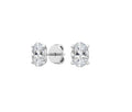 Anooni Oval Stud Earrings - Silver