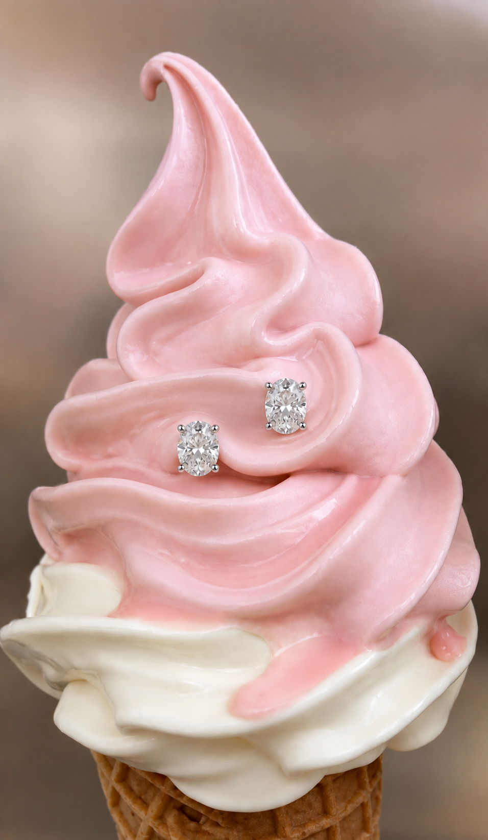 Anooni Oval Stud Earrings - Silver