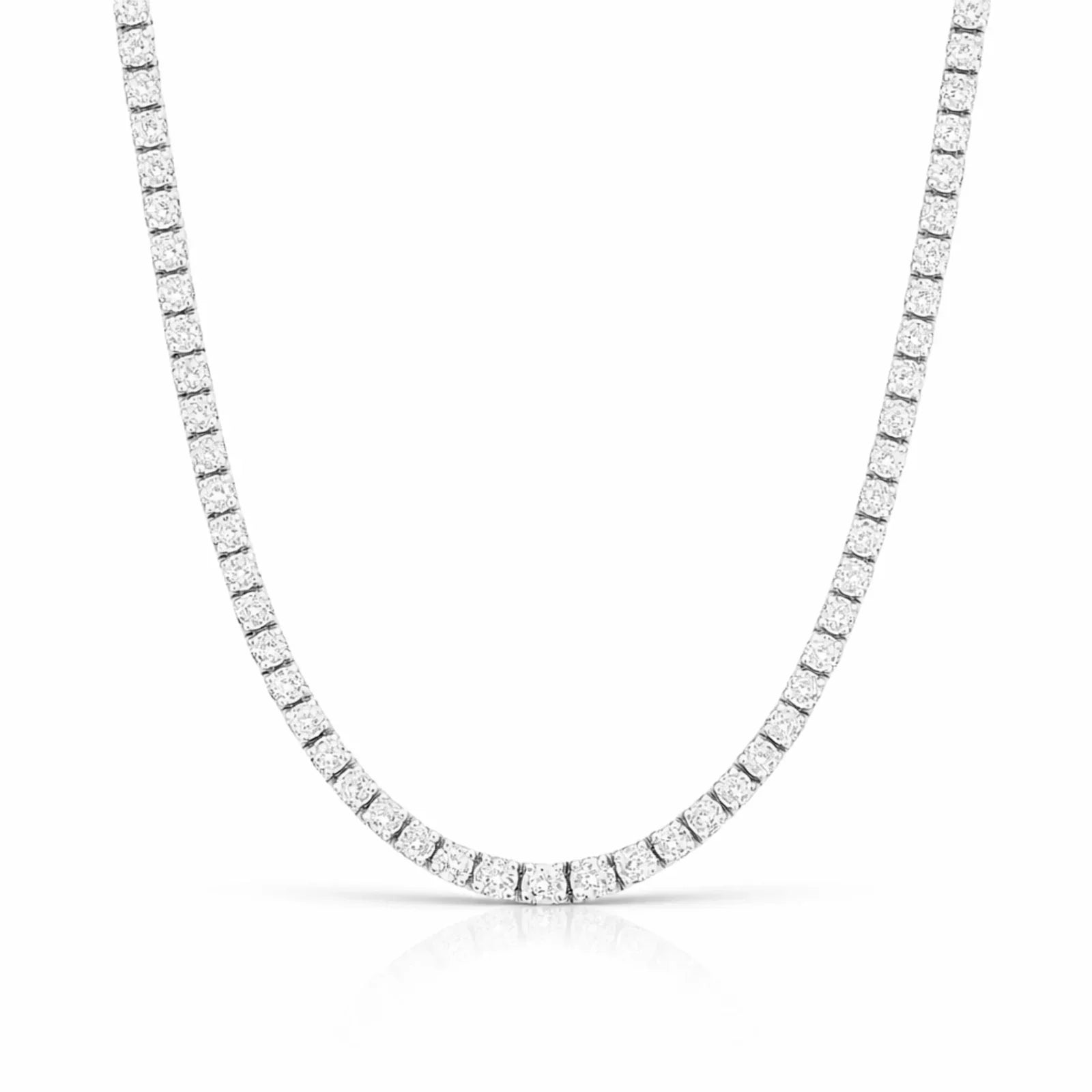 Anooni Tennis Necklace - Silver