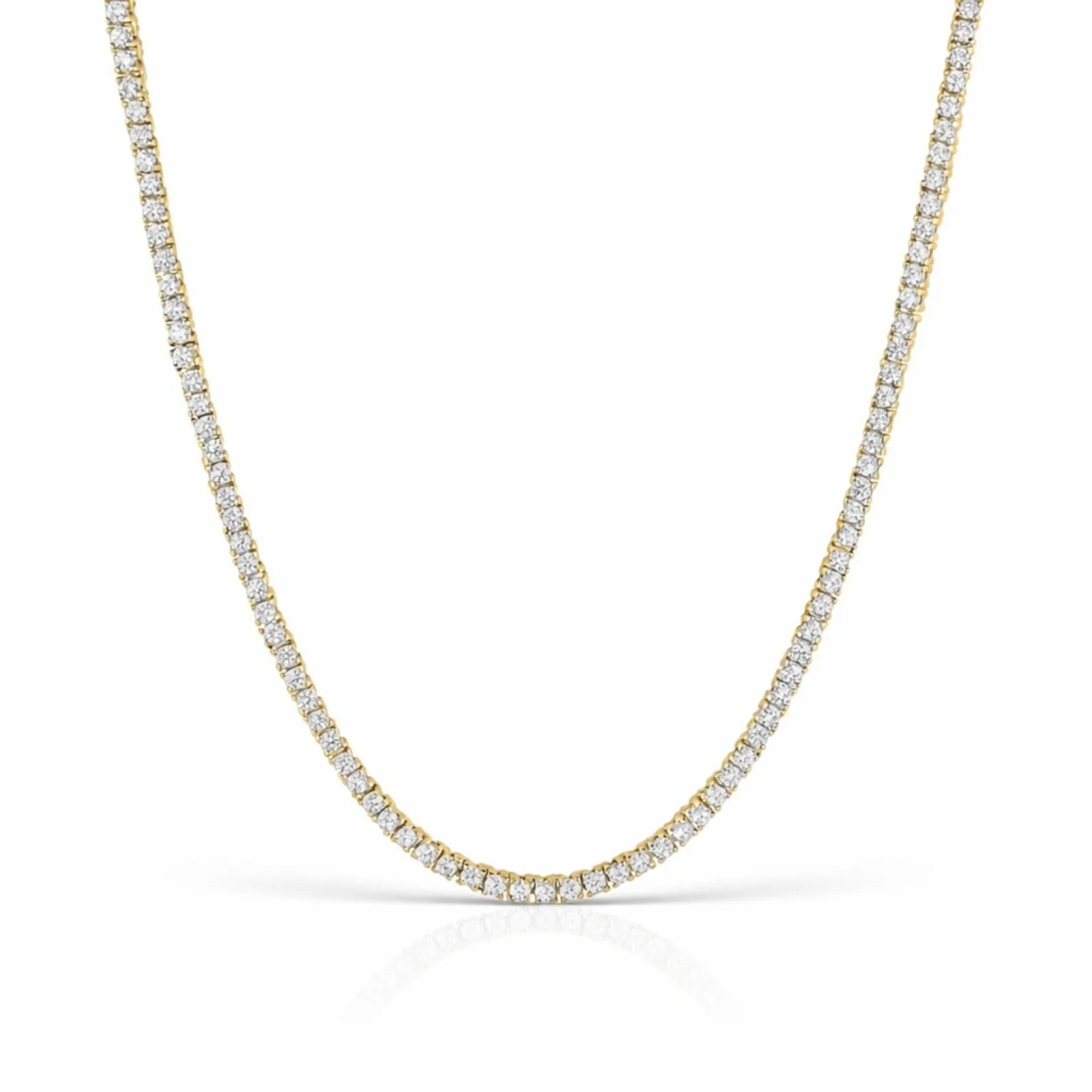 Classic Anooni Tennis Necklace - Gold